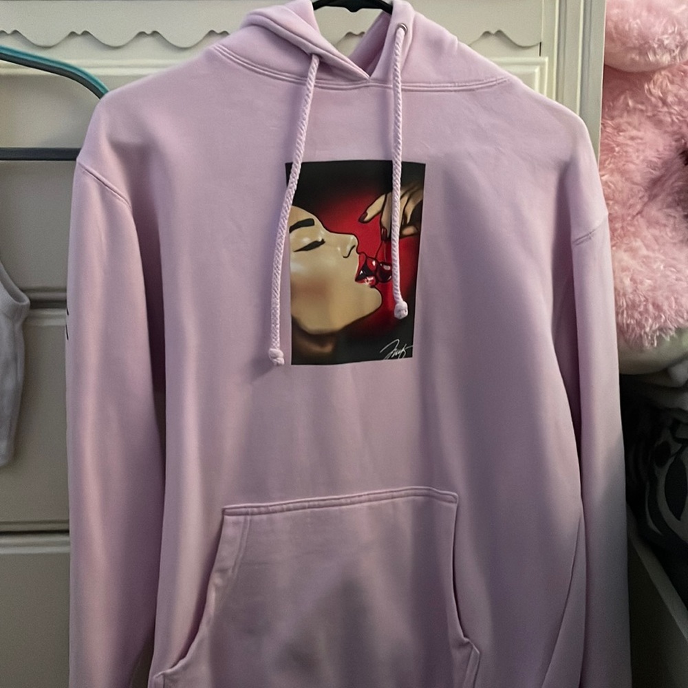 HUF baby pink hoodie